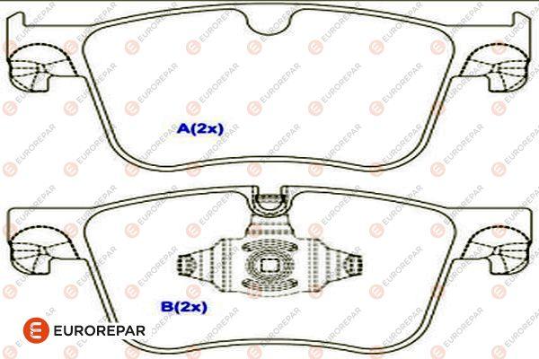 EUROREPAR 1686754980 - Гальмівні колодки, дискові гальма autocars.com.ua