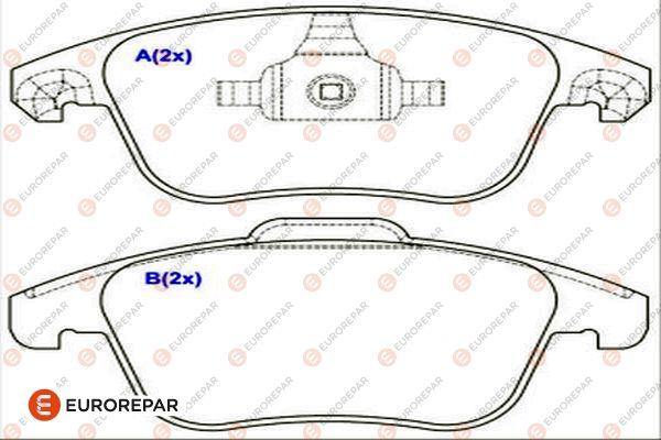 EUROREPAR 1686755180 - Гальмівні колодки, дискові гальма autocars.com.ua