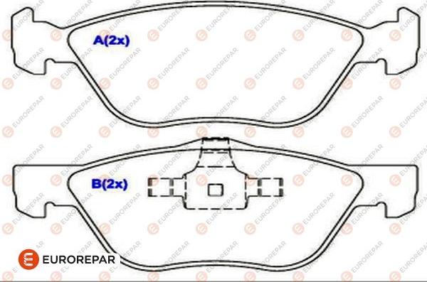 EUROREPAR 1686755680 - Тормозные колодки, дисковые, комплект autodnr.net