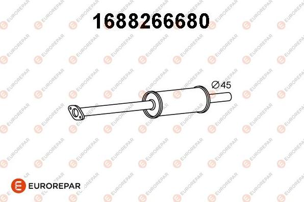 EUROREPAR 1688266680 - Предглушитель выхлопных газов avtokuzovplus.com.ua