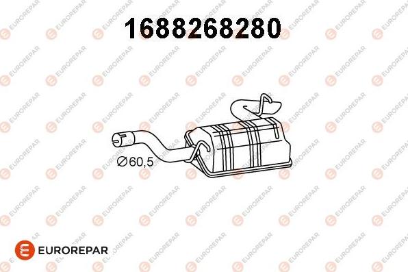 EUROREPAR 1688268280 - Глушник вихлопних газів кінцевий autocars.com.ua