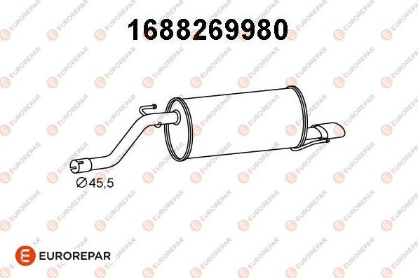 EUROREPAR 1688269980 - Глушник вихлопних газів кінцевий autocars.com.ua