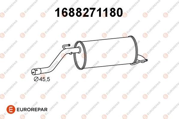 EUROREPAR 1688271180 - Глушник вихлопних газів кінцевий autocars.com.ua