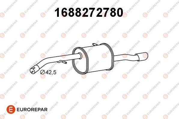 EUROREPAR 1688272780 - Глушник вихлопних газів кінцевий autocars.com.ua