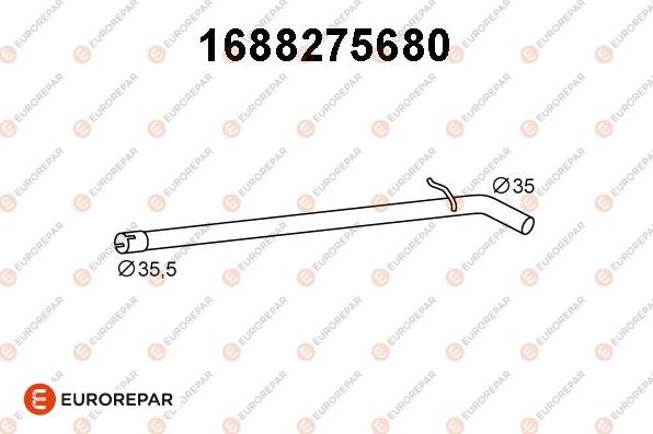 EUROREPAR 1688275680 - Труба вихлопного газу autocars.com.ua