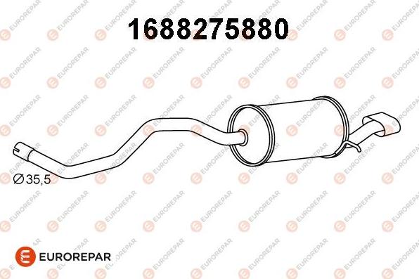 EUROREPAR 1688275880 - Глушник вихлопних газів кінцевий autocars.com.ua