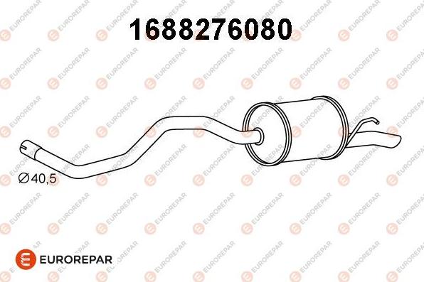 EUROREPAR 1688276080 - Глушитель выхлопных газов, конечный avtokuzovplus.com.ua