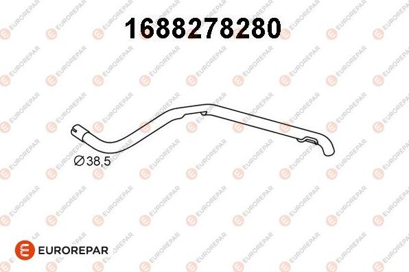 EUROREPAR 1688278280 - Труба вихлопного газу autocars.com.ua