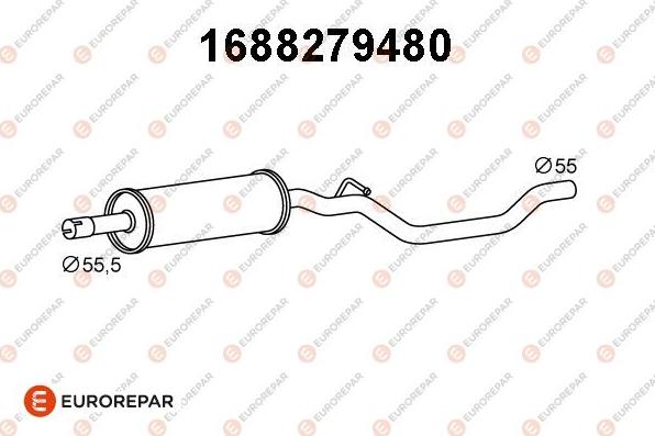 EUROREPAR 1688279480 - Предглушітель вихлопних газів autocars.com.ua