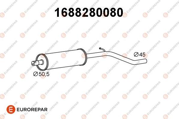 EUROREPAR 1688280080 - Предглушітель вихлопних газів autocars.com.ua