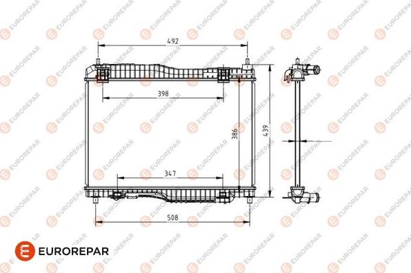 EUROREPAR 1690990980 - Радіатор, охолодження двигуна autocars.com.ua