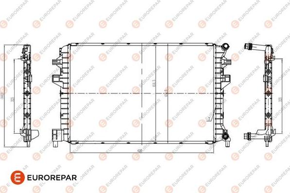 EUROREPAR 1690993680 - Радіатор, охолодження двигуна autocars.com.ua