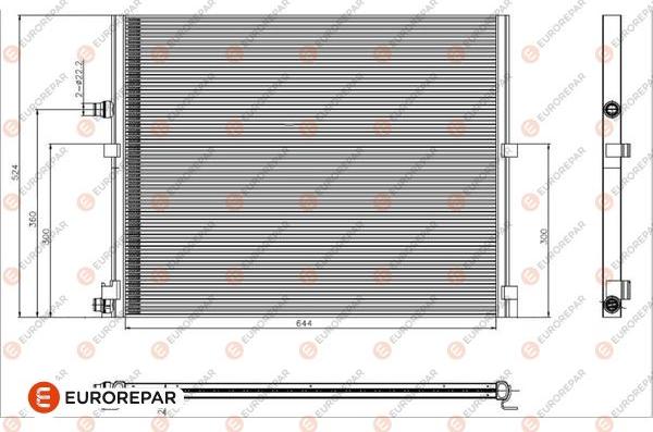 EUROREPAR 1690998480 - Радіатор, охолодження двигуна autocars.com.ua