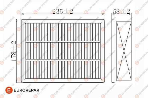 EUROREPAR 1693000880 - Повітряний фільтр autocars.com.ua