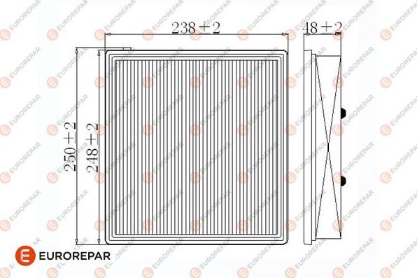 EUROREPAR 1693000980 - Повітряний фільтр autocars.com.ua