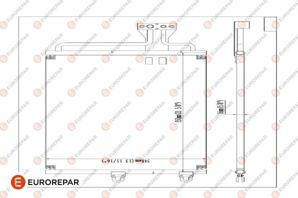 EUROREPAR E163206 - Конденсатор, кондиціонер autocars.com.ua