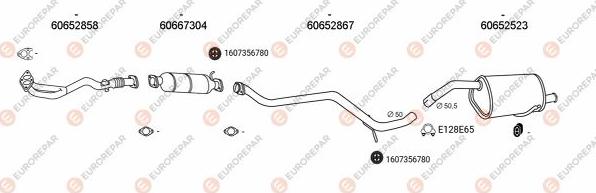 EUROREPAR EXH100008 - Система випуску ОГ autocars.com.ua