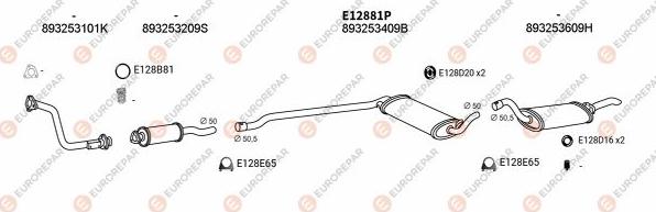 EUROREPAR EXH100020 - Система випуску ОГ autocars.com.ua