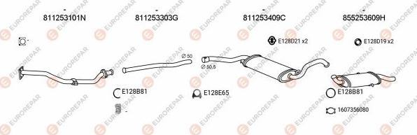 EUROREPAR EXH100021 - Система випуску ОГ autocars.com.ua