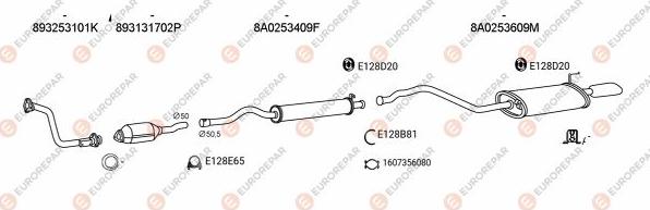 EUROREPAR EXH100064 - Система випуску ОГ autocars.com.ua