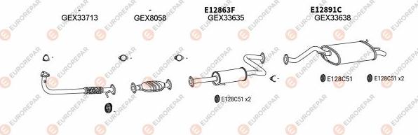 EUROREPAR EXH100108 - Система випуску ОГ autocars.com.ua