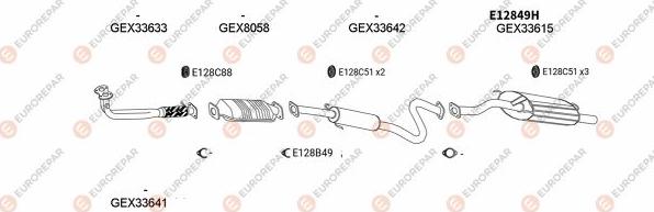 EUROREPAR EXH100113 - Система випуску ОГ autocars.com.ua