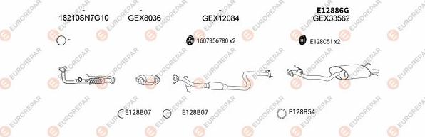 EUROREPAR EXH100134 - Система випуску ОГ autocars.com.ua