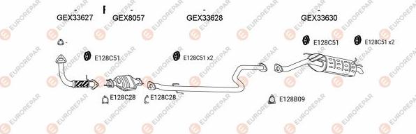 EUROREPAR EXH100142 - Система випуску ОГ autocars.com.ua