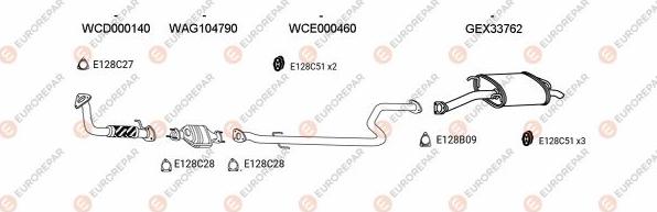 EUROREPAR EXH100145 - Система випуску ОГ autocars.com.ua