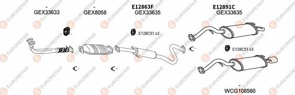 EUROREPAR EXH100148 - Система випуску ОГ autocars.com.ua