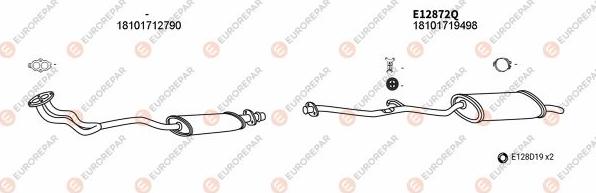 EUROREPAR EXH100161 - Система випуску ОГ autocars.com.ua