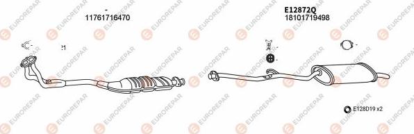 EUROREPAR EXH100162 - Система випуску ОГ autocars.com.ua