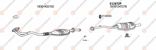 EUROREPAR EXH100168 - Система випуску ОГ autocars.com.ua