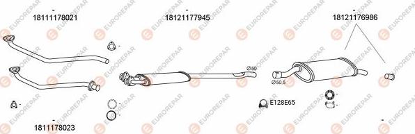 EUROREPAR EXH100175 - Система випуску ОГ autocars.com.ua