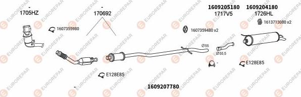 EUROREPAR EXH100209 - Система випуску ОГ autocars.com.ua