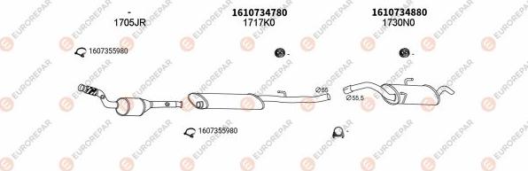 EUROREPAR EXH100224 - Система випуску ОГ autocars.com.ua