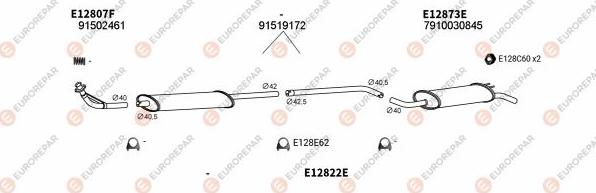 EUROREPAR EXH100253 - Система випуску ОГ autocars.com.ua