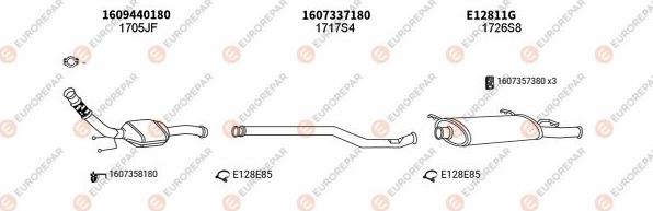 EUROREPAR EXH100290 - Система випуску ОГ autocars.com.ua