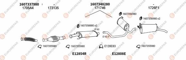 EUROREPAR EXH100349 - Система випуску ОГ autocars.com.ua