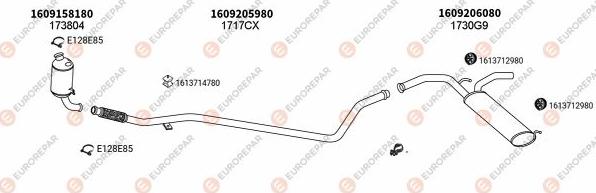 EUROREPAR EXH100351 - Система випуску ОГ autocars.com.ua