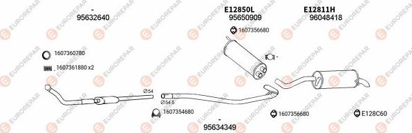 EUROREPAR EXH100355 - Система випуску ОГ autocars.com.ua