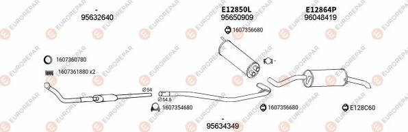 EUROREPAR EXH100360 - Система випуску ОГ autocars.com.ua