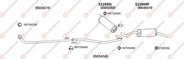 EUROREPAR EXH100361 - Система випуску ОГ autocars.com.ua