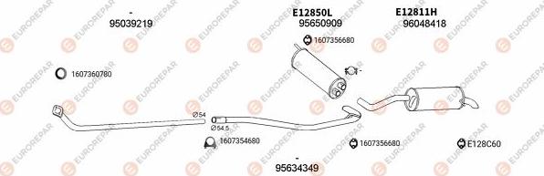 EUROREPAR EXH100362 - Система випуску ОГ autocars.com.ua