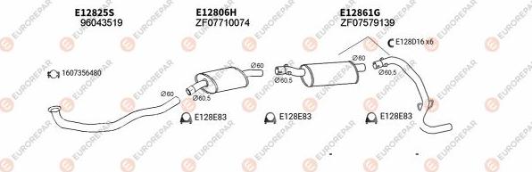 EUROREPAR EXH100435 - Система випуску ОГ autocars.com.ua