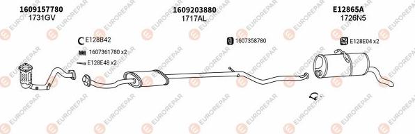 EUROREPAR EXH100499 - Система випуску ОГ autocars.com.ua