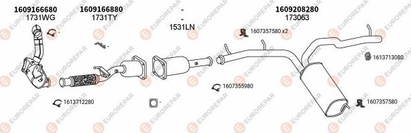 EUROREPAR EXH100511 - Система випуску ОГ autocars.com.ua