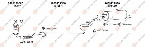 EUROREPAR EXH100592 - Система випуску ОГ autocars.com.ua