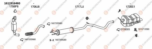 EUROREPAR EXH102038 - Система випуску ОГ autocars.com.ua