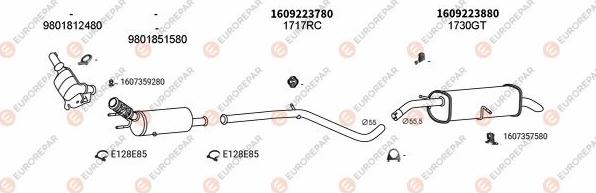 EUROREPAR EXH100611 - Система випуску ОГ autocars.com.ua